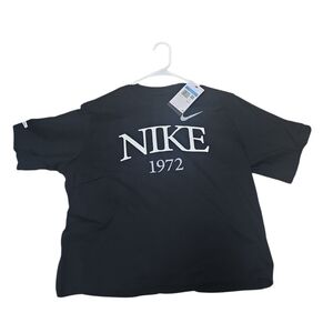 Nike Black Tee with White Logo Woman's